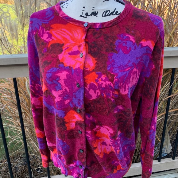 Lands' End Sweaters - Lands’ End Large Cotton Button Up Cardigan